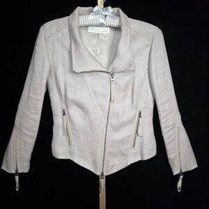 m. tsubomi Linen Moto Jacket